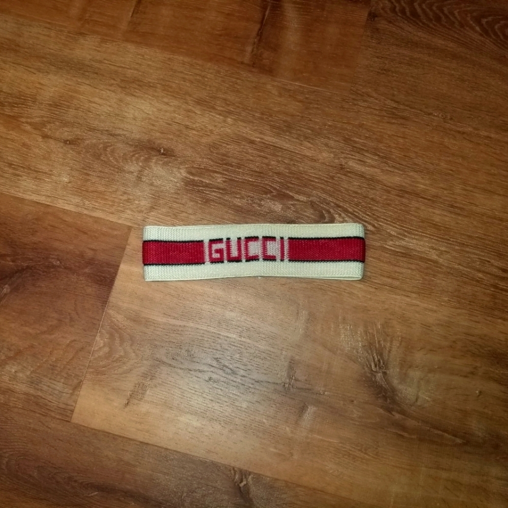 Gucci 80s Style Elastic Red/White Headband